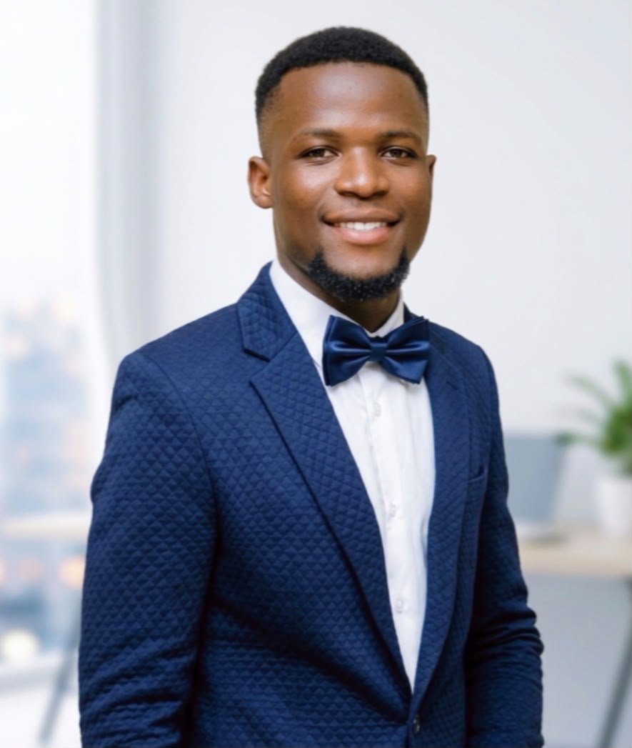 Darlington Sayee in a blue suit